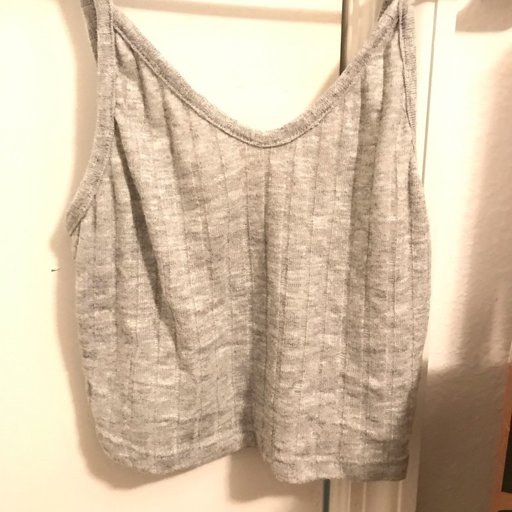 Gray crop top